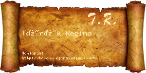 Török Regina névjegykártya
